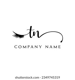 TN Logo-Logo-Logo-Wimpernvektor modern