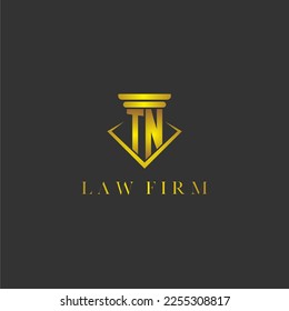 TN initial monogram logo for lawfirm with creative polygon design