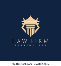TN initial monogram logo for lawfirm vector design