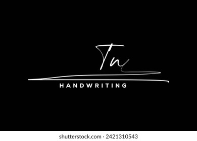 TN initials Handwriting signature logo. TN Hand drawn Calligraphy lettering Vector. TN letter real estate, beauty, photography letter logo design.