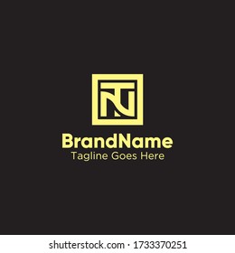 letra tn, pasos vectoriales de diseño de plantilla de logotipo de nt inicial