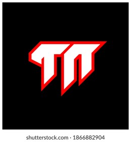 TN logo design, initial TN letter design with sci-fi style. TN logo for game, esport, Technology, Digital, Community or Business. T N sport modern Italic alphabet font. Typography urban style fonts.