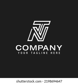 TN logo letter monogram slash with modern logo design template