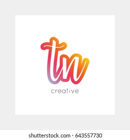 TN logo, vector. Useful as branding, app icon, alphabet combination, clip-art.