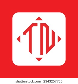TN modern initial monogram logo design vector. It will be suitable for which company or brand name start those initial.