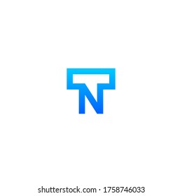 TN monogram logo blue color.