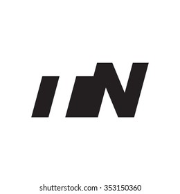 TN negative space letter logo