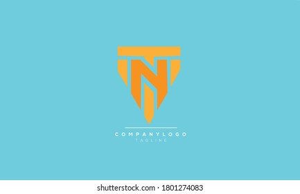 TN NT abstract initials monogram letter text alphabet logo design
