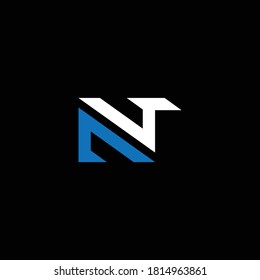TN or NT abstract outstanding professional business logo. Awesome artistic company branding in different colors illustration logo