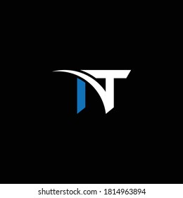 TN or NT abstract outstanding professional business logo. Awesome artistic company branding in different colors illustration logo