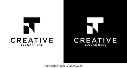 Vetor de design de logotipo com letra inicial TN ou NT