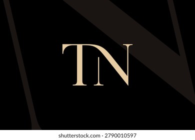 TN or NT letter logo icon design. Classic style luxury initials monogram.