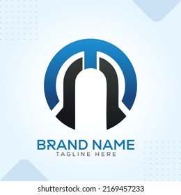TN or NT modern creative premium logo design vector template