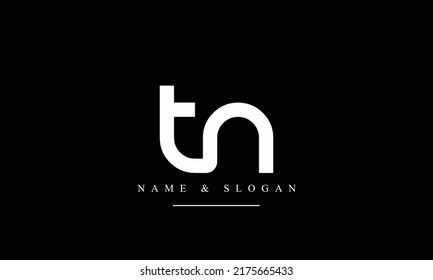 TN, NT, T, N letras abstractas monograma