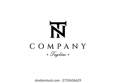 TN, NT, T, N Monograma Letra de Identidade Logotipo Inspiração