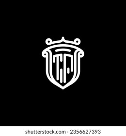 TN shield initial monogram with high quality professional design that will print well