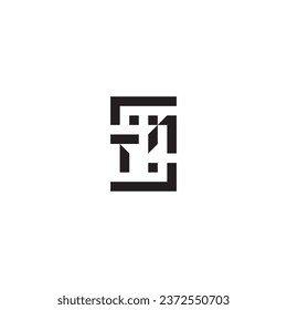 TN square concept retro logo in high quality professional design that will print well across any print media