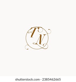 TN uniquely wedding logo symbol of your marriage and you can use it on your wedding stationary