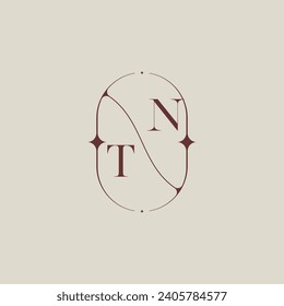 TN wedding classic in elegant monogram with high quality professional design that will print well