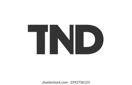 TND logo design template with strong and modern bold text. Initial based vector logotype featuring simple and minimal typography. Trendy company identity ideal for businesses brand presence.