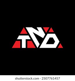 TND triangle letter logo design with triangle shape. TND triangle logo design monogram. TND triangle vector logo template with red color. TND triangular logo Simple, Elegant, and Luxurious design.