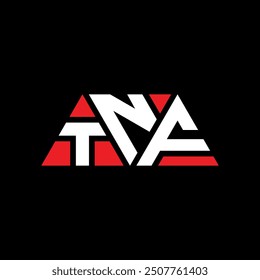 TNF triangle letter logo design with triangle shape. TNF triangle logo design monogram. TNF triangle vector logo template with red color. TNF triangular logo Simple, Elegant, and Luxurious design.