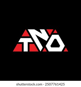 TNO triangle letter logo design with triangle shape. TNO triangle logo design monogram. TNO triangle vector logo template with red color. TNO triangular logo Simple, Elegant, and Luxurious design.