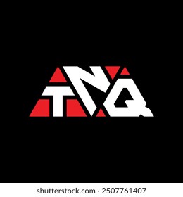 TNQ triangle letter logo design with triangle shape. TNQ triangle logo design monogram. TNQ triangle vector logo template with red color. TNQ triangular logo Simple, Elegant, and Luxurious design.