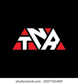 TNR triangle letter logo design with triangle shape. TNR triangle logo design monogram. TNR triangle vector logo template with red color. TNR triangular logo Simple, Elegant, and Luxurious design.