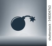 TNT bomb flat icon stock vector illustration