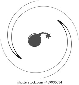 TNT bomb flat icon stock vector illustration