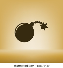 TNT bomb flat icon stock vector illustration
