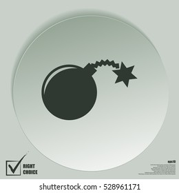 TNT bomb flat icon stock vector illustration