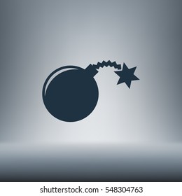 TNT bomb flat icon stock vector illustration