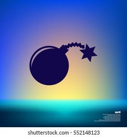 TNT bomb flat icon stock vector illustration