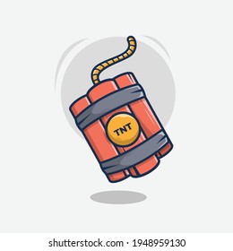 ilustración vectorial de la caricatura del icono de la bomba de tnt