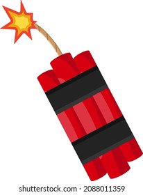 Bomba TNT, ilustración, vector sobre un fondo blanco.