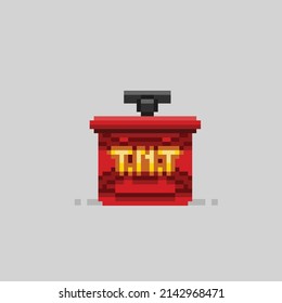 TNT bomb in pixel style