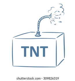 TNT Box With Burning Fuse