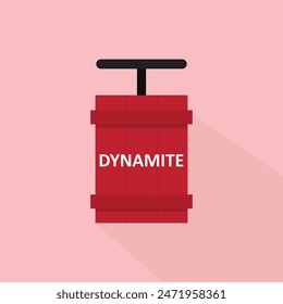 TNT Detonator Box isolierte Vektorillustration. Dynamit-Symbol.