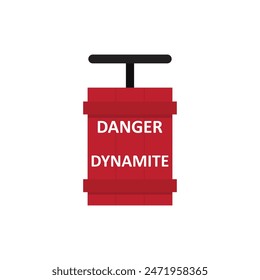 tnt detonator box isolated vector illustration. Dynamite icon.