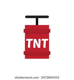 tnt detonator box isolated vector illustration. Dynamite icon.
