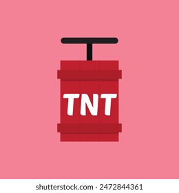tnt detonator box isolated vector illustration. Dynamite icon.