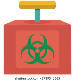 TNT detonator box isolated vector illustration explosive device