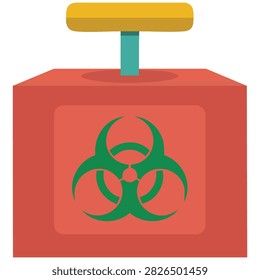 TNT detonator box isolated vector illustration explosive device