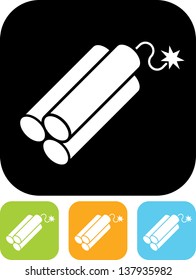 TNT dynamite bomb with burning fuse vector isolated