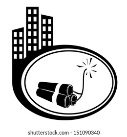 TNT dynamite bomb with burning fuse vector isolated