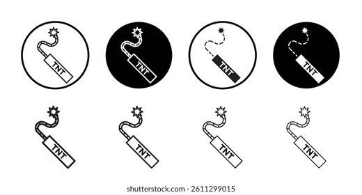 TNT dynamite icon Flat illustration sign