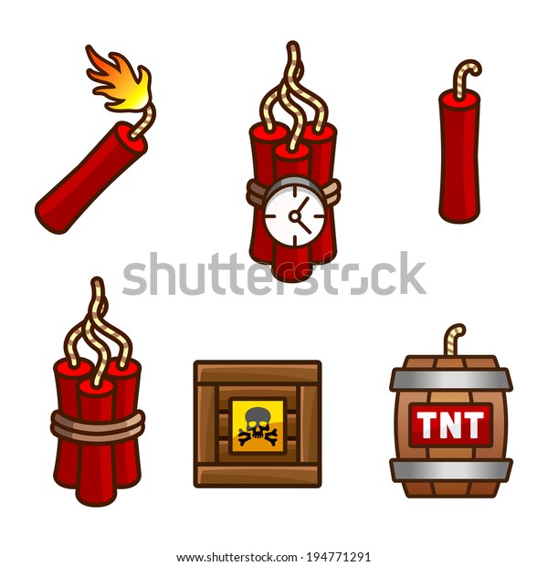 Tnt Dynamite Set Stock Vector Royalty Free