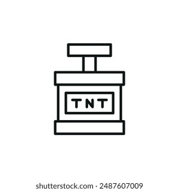 TNT explosive icon. Simple TNT explosive icon for social media, app, and web design. Vector illustration.